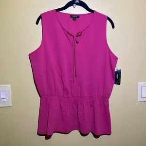 Alfani Pink Pepulum Top NWT Size 0X